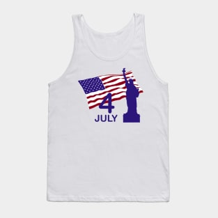 July 4th and statue of Liberty Tank Top